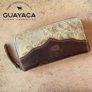 Guayaca Cuero Argentino Continental Zip Around Leather Wallet